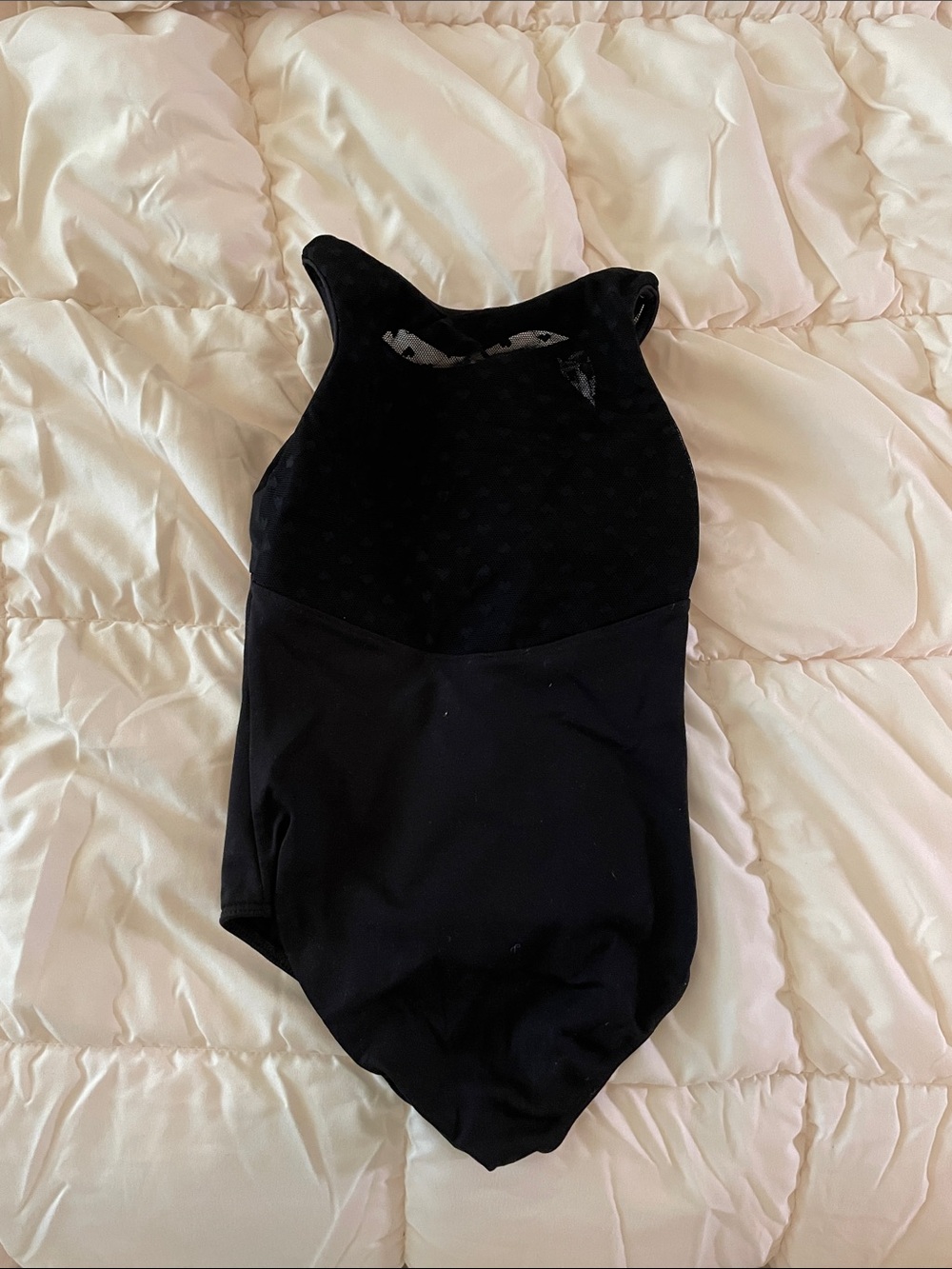 girls back one piece leotard with flowers
